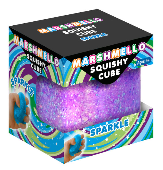 OakridgeStores.com | ZORBITZ INC - Marshmello Squishy Sparkle - Sensory Squishy Fidget Toy, Assorted Colors - 8591 810088385919