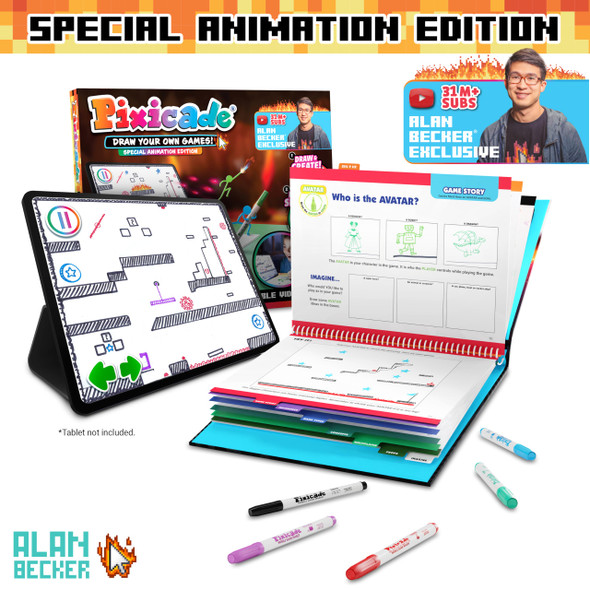 OakridgeStores.com | Abacus Brands - Pixicade Alan Becker Special Animation Edition - Animation & Game Design Kit - 43836 850054243836