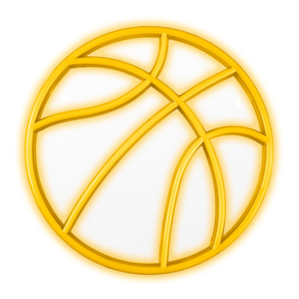 OakridgeStores.com | Incredible USA - Basketball - 13.3 x 13 x 1.1 in Neon LED Wall Sign, USB Powered - TOY33183USA 834249006260