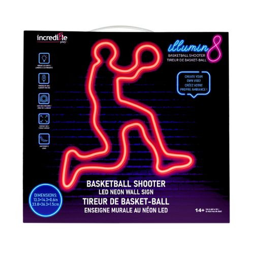 OakridgeStores.com | Incredible USA - ILLUMIN8 Basketball Shooter - Neon LED Sign Decor - TOY33186USA 834249006291