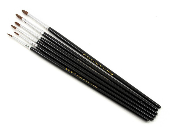 OakridgeStores.com | Atlas Brush - Camel Hair Brush Set (6) - Sizes 1, 2 & 3 - 30-6PS 689076950220