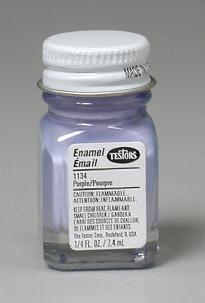 TESTORS - 1134 Purple 1/4 oz. Enamel Paint 075611113401
