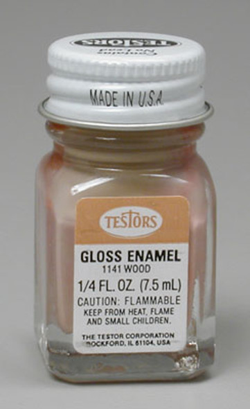 TESTORS - 1141 Wood 1/4 oz. Enamel Paint 075611114101