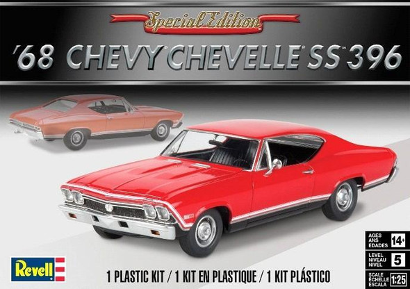 REVELL - 1/25 '68 Chevelle SS 396 Plastic Model Car Kit (4445) 031445044458