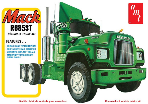 MPC 1/25 マック DM800 トラクターヘッド mxn26g8 MPC Mack DM800 Semi Tractor 1:25 Scale Model Kit | Round2