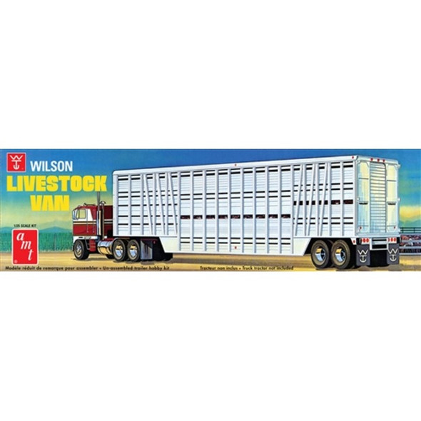 AMT - 1/25 Wilson Livestock Van Trailer Plastic Model Kit (1106) 849398024447
