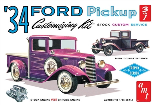 AMT - 1/25 1934 Ford Pickup Plastic Model Truck Kit (1120) 849398028414