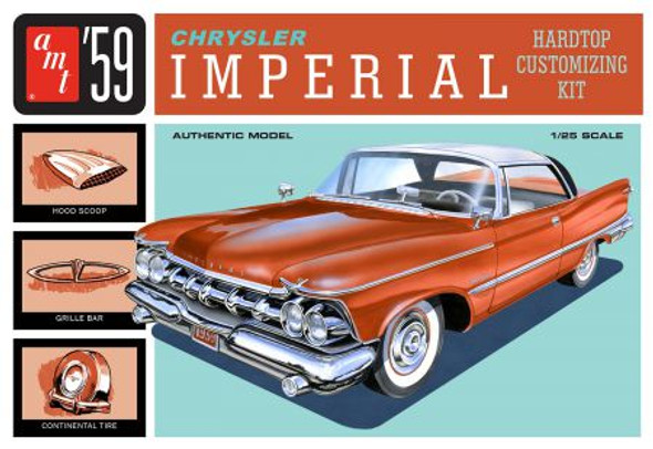 AMT - 1/25 '59 Chrysler Imperial Plastic Model Car Kit - (1136) 849398030424