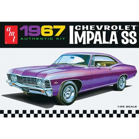 AMT - 1/25 Scale 1967 Chevy Impala SS Muscle Car Plastic Model Kit 981 849398010860