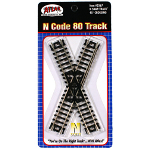 ATLAS - 45 Degree N Scale Crossing Track (2567) 732573025677