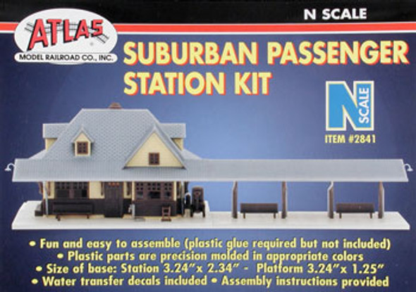 ATLAS - Model Railroad - N KIT Passenger Station - Train Building (N Scale) (2841) 732573028418