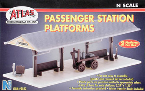 ATLAS - Model Railroad - N KIT Station Platform (2) - Trackside Accessories (N Scale) (2842) 732573028425