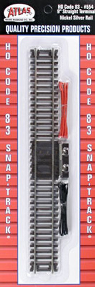 ATLAS - Model Railroad - HO Code 83 Terminal Track with Wire - Nickel Silver Train Track (HO Scale) (554) 732573005549