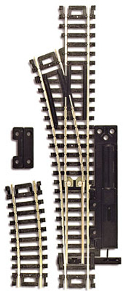 ATLAS - HO Scale Code 100 Model Railroad (NickelSilver Black Ties) Track Manual Left Hand Switch (860) 732573008601