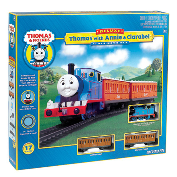 BACHMANN - HO Scale Thomas the Tank Engine Electric Train Set with Annie and Clarabel (00642) 022899006420