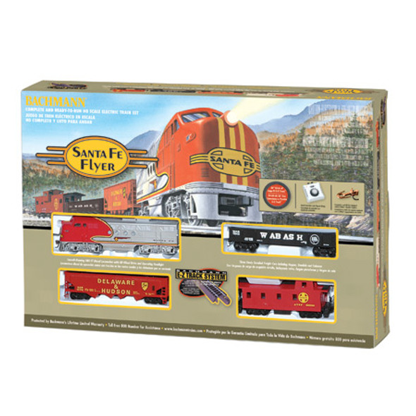 BACHMANN - HO Scale Santa Fe Flyer Electric Train Set (00647) 022899006475