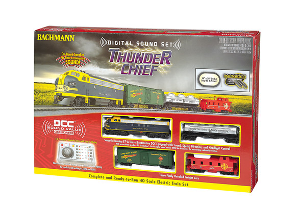 BACHMANN - HO Scale Thunder Chief Train Set with EZ Command Sound System (00826) 022899008264