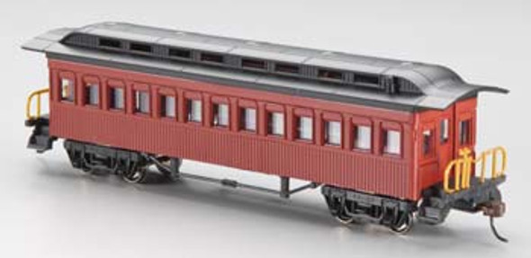 BACHMANN - HO 1860-1880 Coach Red - Passenger Train Car Rolling Stock (HO Scale) (13402) 022899134024