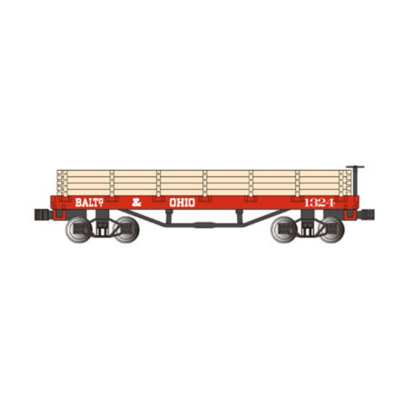 BACHMANN - N Scale Old Time Gondola Train Car B&O (15452) 022899154527