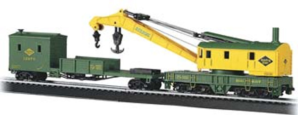 BACHMANN - HO 250-Ton Steam Crane with Boom Tender RDG - Freight Car Rolling Stock (HO Scale) (16110) 022899161105