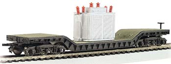 BACHMANN - HO 52 Depressed Center Flat with Transformer - Freight Car Rolling Stock (HO Scale) (18348) 022899183480