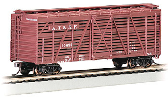 BACHMANN - HO 40 Stock Car SF - Freight Car Rolling Stock (HO Scale) (18502) 022899185026