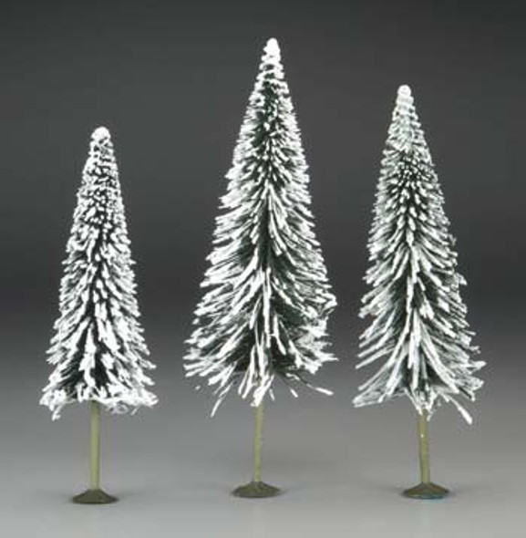 BACHMANN - Scenescapes Pine Trees with Snow 8-10 (3) - Train Set Scenery (All Scales) (32202) 022899322025