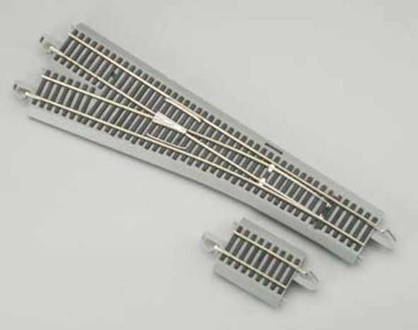 BACHMANN - HO NS EZ Command #5 Left-Hand Turnout with DCC - Nickel Silver Train Track (HO Scale) (44132) 022899441320