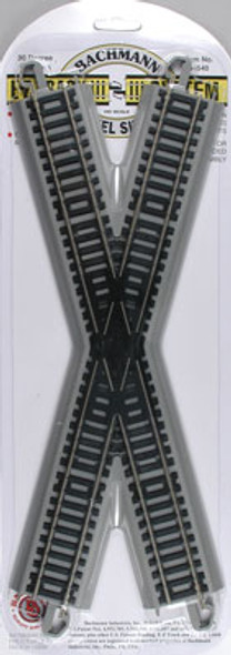 BACHMANN - HO NS EZ 30-Degree Crossing - Nickel Silver Train Track (HO Scale) (44540) 022899445403