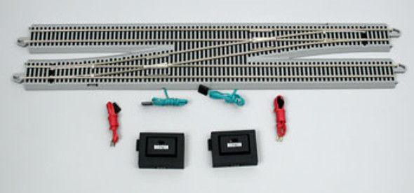 BACHMANN - #6 Left Remote Crossover NICKEL-SILVER HO Scale Track Switch (44575) 022899445755