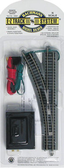 BACHMANN - N Scale Nickel Silver Easy Track - Left Remote Switch (44861) 022899448619