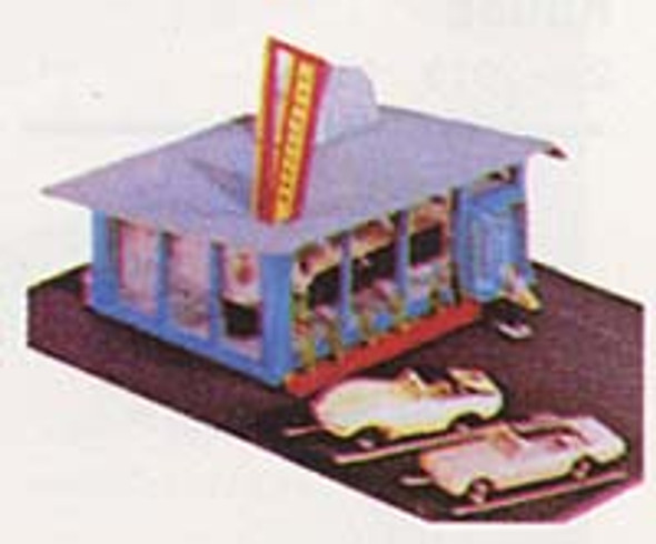 BACHMANN - N Scale (Built-Up) Drive-ln Hamburger Stand (45709) 022899457093