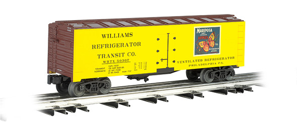 BACHMANN - O Scale Williams 40' Reefer Mariposa Apples Train Car (47466) 022899474663