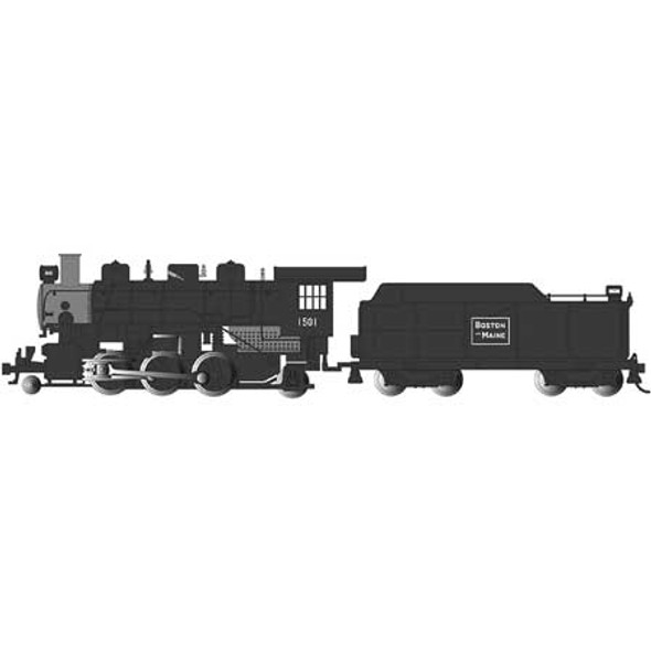 BACHMANN - HO Scale 2-6-2 Prairie with Smoke & Tender Locomotive Train Engine B&M #1501 (51530) 022899515304