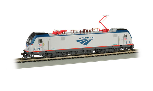 BACHMANN - HO Scale ACS-64 with Sound Value Locomotive Train Engine Amtrak #619 (67402) 022899674025