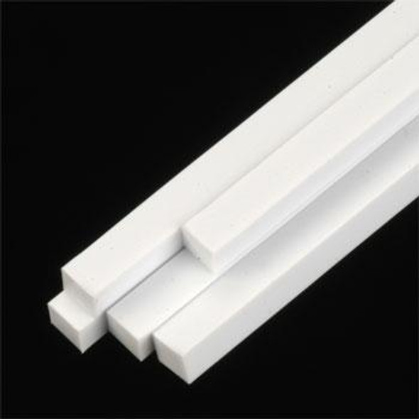 EVERGREEN - Styrene Sheets White Plastic Styrene Strip Stock .250" x .5" x 2"L (3) (413) 787026004136