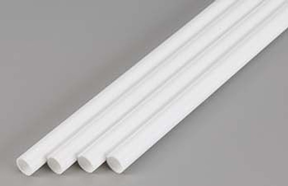 EVERGREEN - Styrene Sheets White Plastic Styrene Tubing Stock .375" x 2"L (432) 787026004327