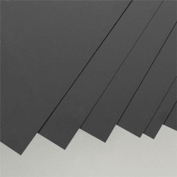 EVERGREEN - 9111 Black Sheet .010x8x21 Plastic Styrene Sheet Stock (8) 787026091112