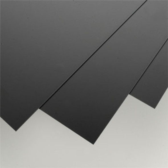 EVERGREEN - 9115 Black Sheet .040x8x21 Plastic Styrene Sheet Stock (3) 787026091150