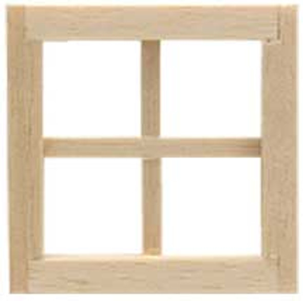HOUSEWORKS - Half Scale (1/2" Scale) Dollhouse Miniature - Single 4 Light Window (HWH5004) 022931250040