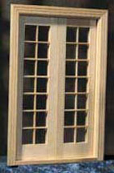 HOUSEWORKS - Half Scale (1/2" Scale) Dollhouse Miniature - French Door (HWH6011) 022931260117