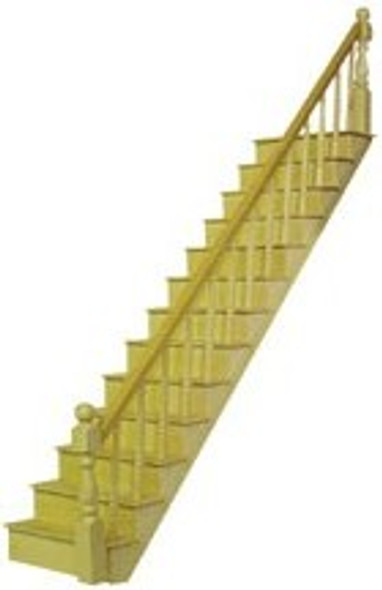 HOUSEWORKS - Half Scale (1/2" Scale) Dollhouse Miniature - Straight Staircase (HWH7000) 022931270000