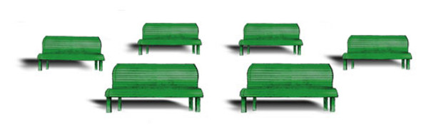 WOODLAND SCENICS - Park Benches (HO scale) (A1879) 724771018797