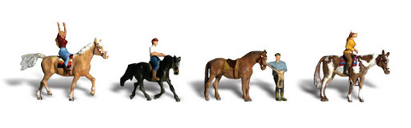 WOODLAND SCENICS - Horseback Riders (HO scale) (A1889) 724771018896