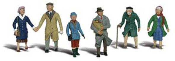 WOODLAND SCENICS - HO Couples in Coats - Train Figures (HO Scale) (A1900) 724771019008