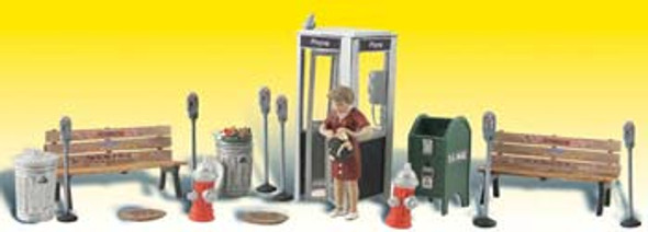 WOODLAND SCENICS - HO Scale Street Accessories Miniature Figures Set (A1941) 724771019411