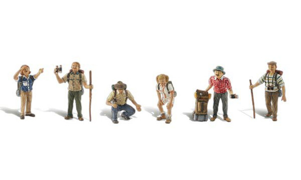 WOODLAND SCENICS - HO Scale Take a Hike Miniature Figures Set (A1944) 724771019442