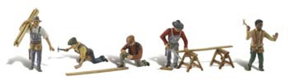WOODLAND SCENICS - HO Scale Carpenter Crew Miniature Figures Set (A1947) 724771019473