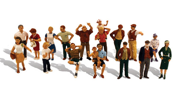 WOODLAND SCENICS - HO Scale 16 Miniature Pedestrians Figures (A1958) 724771019589