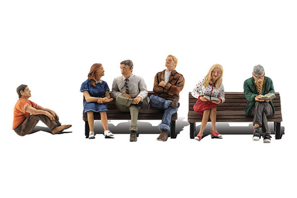 WOODLAND SCENICS - People Sitting N Scale Figures (A2129) 724771021292
